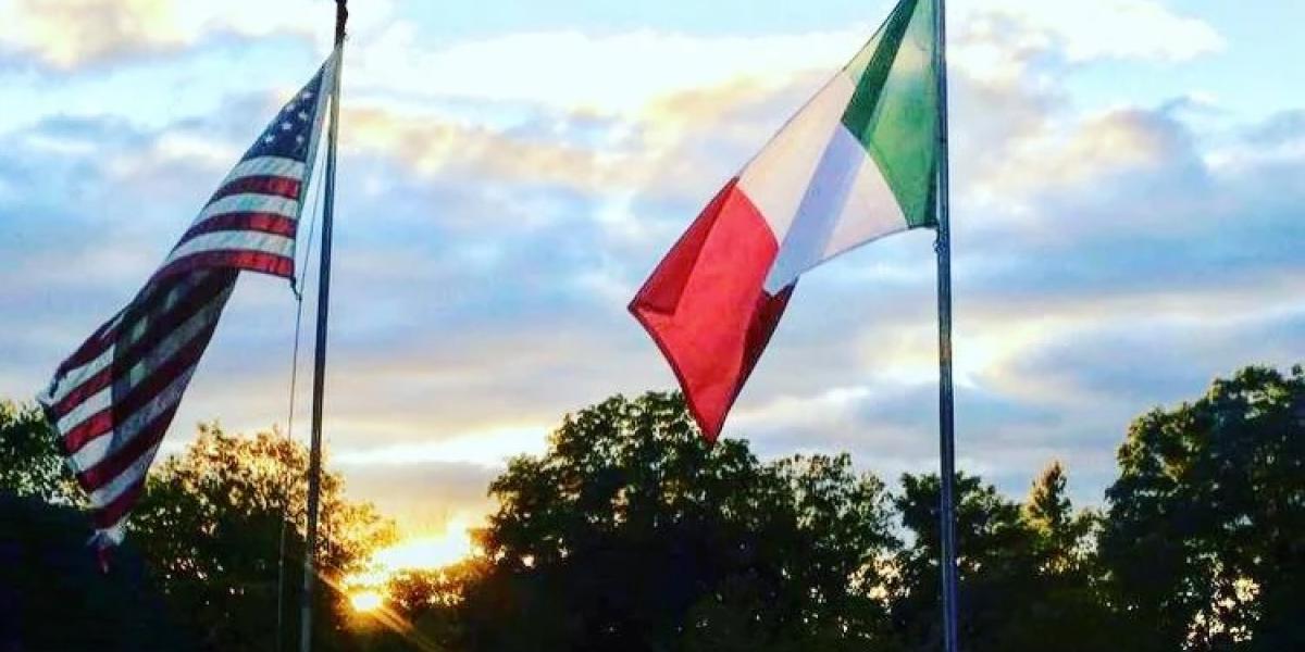Italian Flag and American Flag