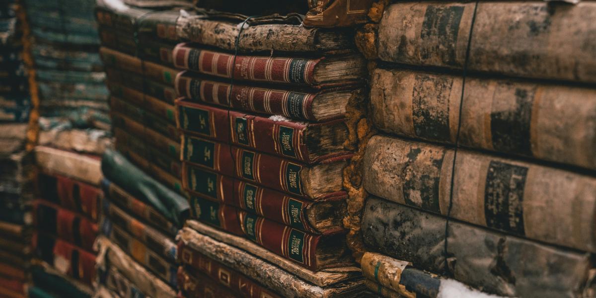 Stack of old books