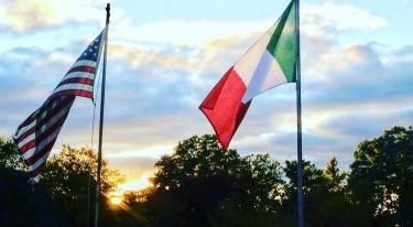 Italian Flag and American Flag